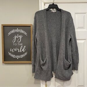 Madewell Cozy Walker Cardigan With Pockets Gray Merino Wool Alpaca Blend Medium